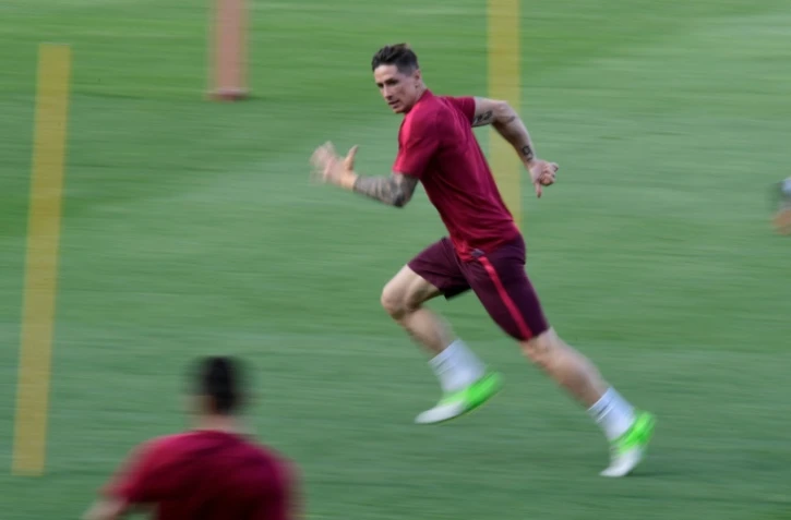 L'attaquant de l'Atlético Fernando Torres, titulaire face au Real, ici le 9 mai 2017 à Madrid