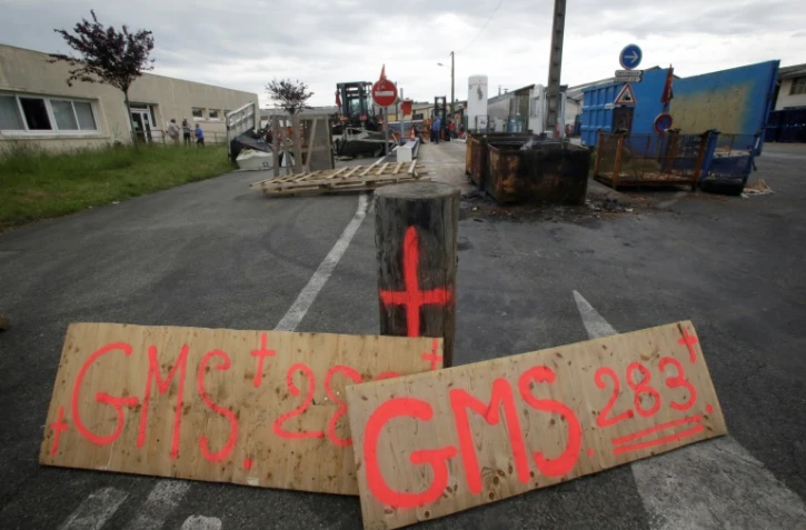 L'usine de l'équipementier automobile GM&S à La Souterraine, dans le centre de la France, le 22 mai 2017