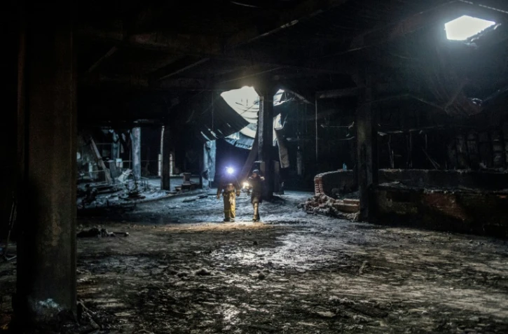 Le centre commercial russe de Kemerovo photographié le 29 mars 2018 après avoir été dévasté par un incendie meurtrier