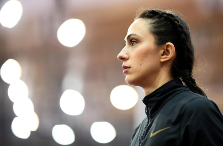 La sauteuse en hauteur russe Maria Lasitskene à Moscou le 9 février 2020. 