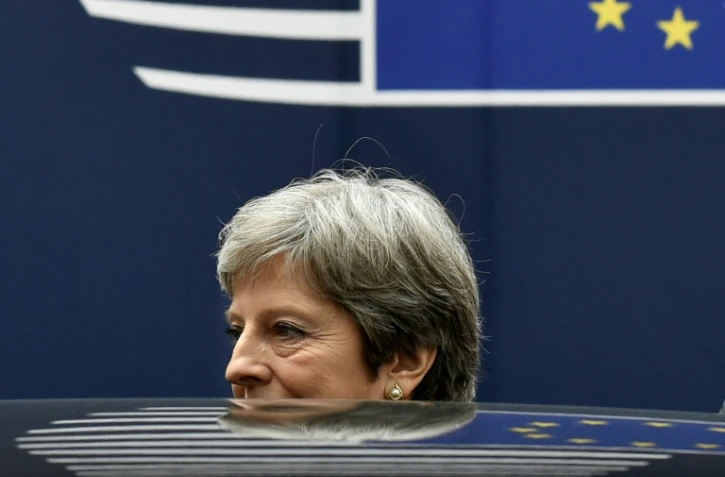 La Première ministre britannique Theresa May à Bruxelles, le 23 mars 2018