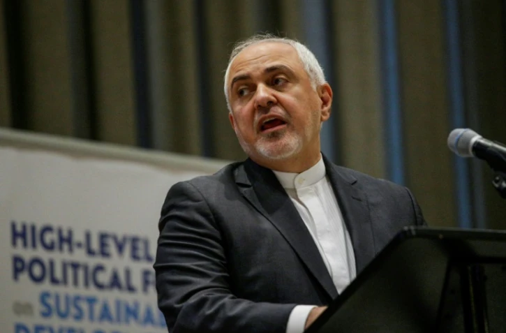Photo d'archives du ministre iranien des Affaires étrangères Mohammad Javad Zarif au siège des Nations unies à New York le 17 juillet 2019