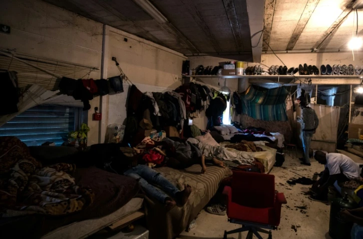 Squat de migrants Ă Aubervilliers le 18 avril 2020