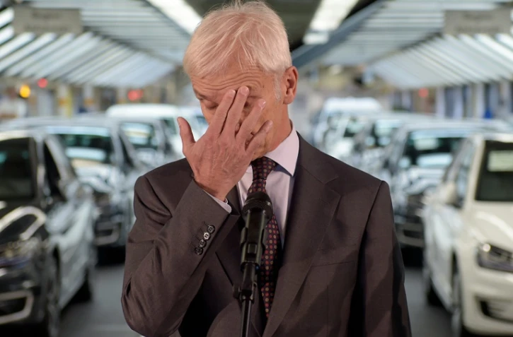 Le patron de Volkswagen Matthias MĂĽller le 21 octobre 2015 Ă Wolfsburg