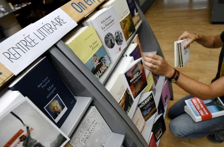 Dans une librairie à Brest, le 5 septembre 2017