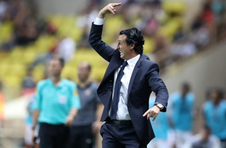 Unai Emery lors de la défaite du Paris-Saint-Germain à Monaco, le 28 août 2016