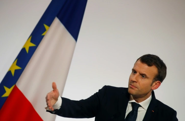 Le président français EMmanuel Macron à Paris, le 30 janvier 2018