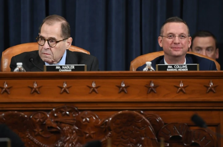 Les élus démocrate Jerry Nadler et républicain Doug Collins à la commission judiciaire de la Chambre des représentants vendredi 13 décembre 2019 à Washington.