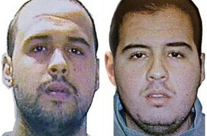 Montage de deux photos d'archives fourni le 23 mars 2016 par Interpol de  Khalid et Ibrahim  El Bakraoui
