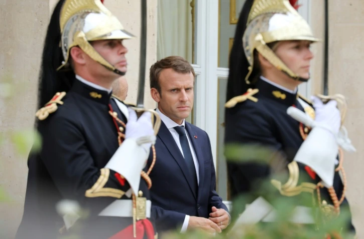 Emmanuel Macron, après un entretien diplomatique à l'Élysée, le 25 septembre 2017