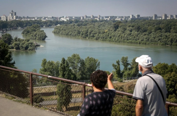 La rivière Sava rejoint le Danube à Belgrade, le 11 septembre 2020