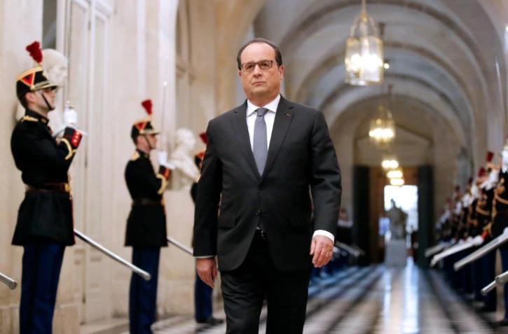 François Hollande arrive à Versailles pour un discours face au Congrès, le 16 novembre 2015