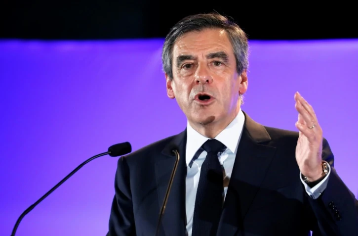 Le candidat de la droite à l'élection présidentielle, François Fillon, le 24 février 2017 à Maisons-Alfort près de Paris