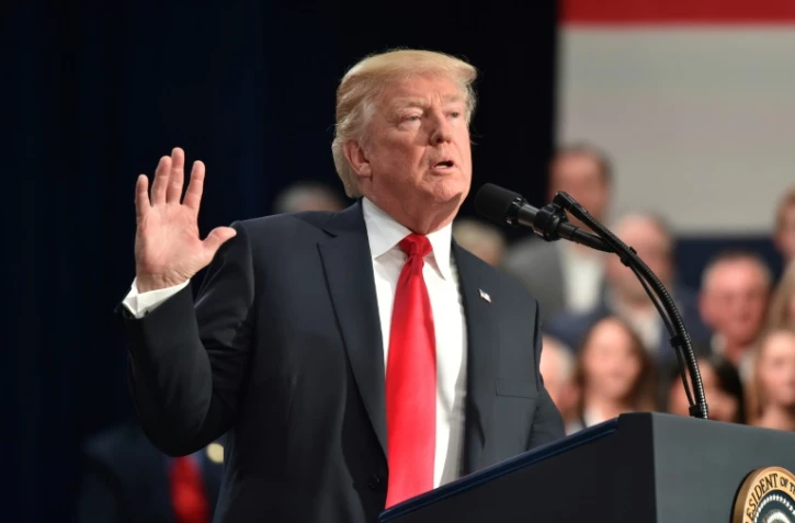 Le président américain Donald Trump, le 29 novembre 2017 à St. Charles, dans le Missouri