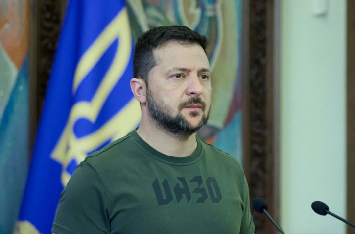 Le président ukrainien Volodymyr Zelensky, le 14 septembre 2023 à Kiev