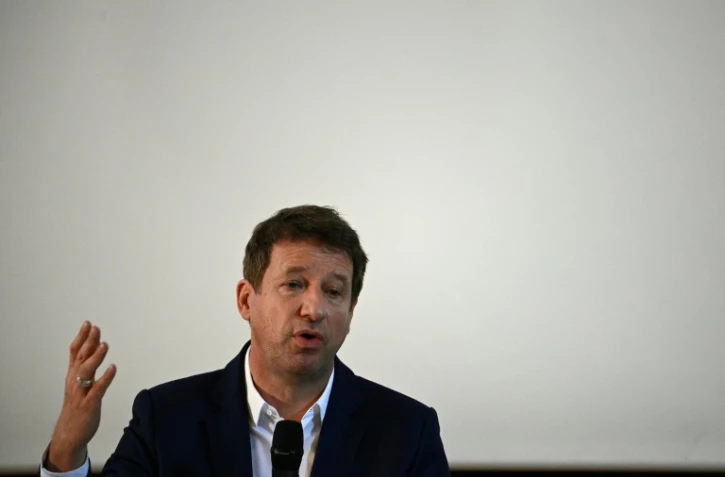 Yannick Jadot, le candidat écologiste (EELV) à la présidentielle française, en campagne le 8 février 2022 à l'Institut océanographique à Paris 
