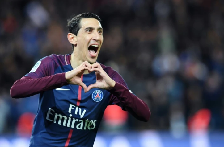 Angel Di Maria, sous le maillot du PSG, le 15 avril 2018, au Parc des Princes