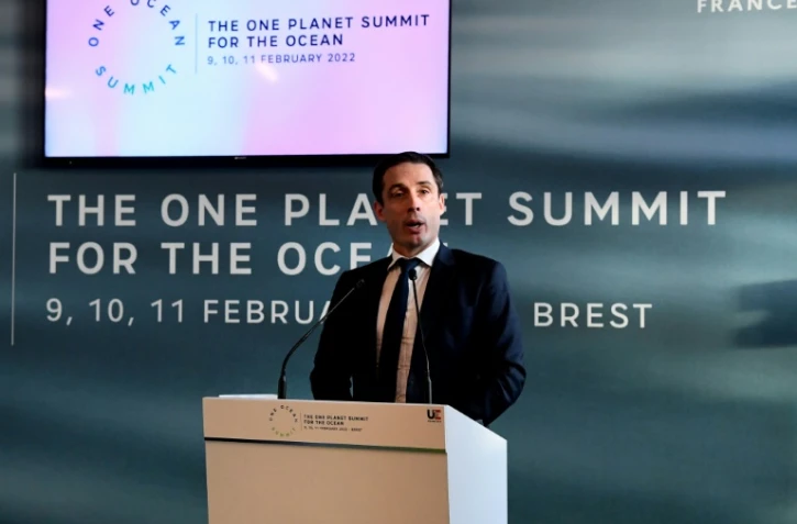 Le secrétaire d'Etat français aux Transports Jean-Baptiste Djebbari, à Brest (France) le 10 février 2022