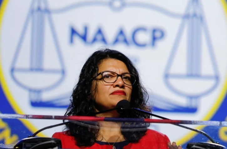 Une photo prise le 22 juillet 2019 montre l'élue américaine Rashida Tlaib