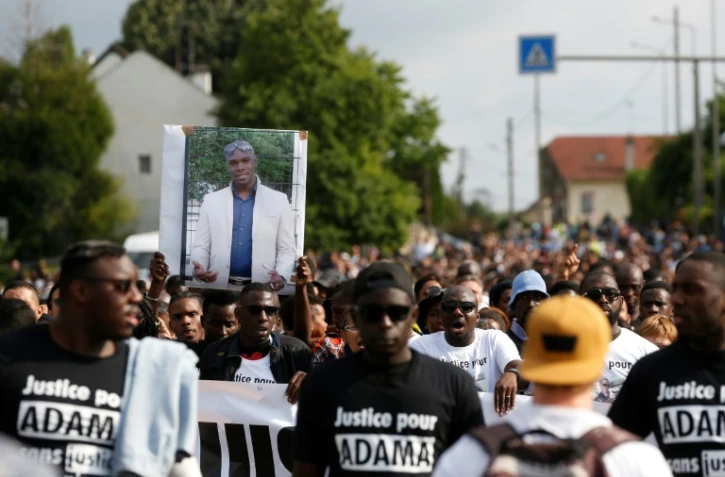 Manifestation pour obtenir justice après la mort d'Adama Traoré, le 22 juillet 2016 à Beaumont-sur-Oise