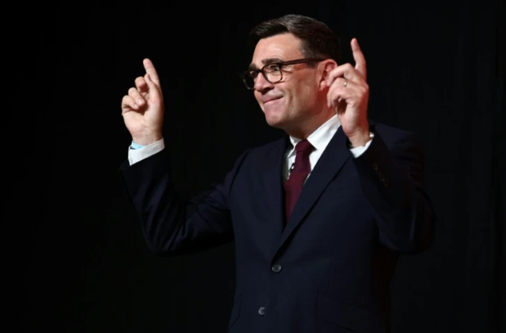 Andy Burnham, confirmé comme nouveau chef du Labour et prochain Premier ministre, lors de la "conférence extraordinaire" du Parti travailliste, le 17 juillet 2026 à Londres