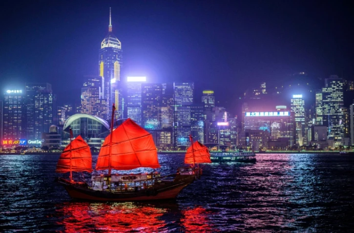 La jongue "Duk Ling" dans la baie de Hong Kong, le 27 novembre 2020