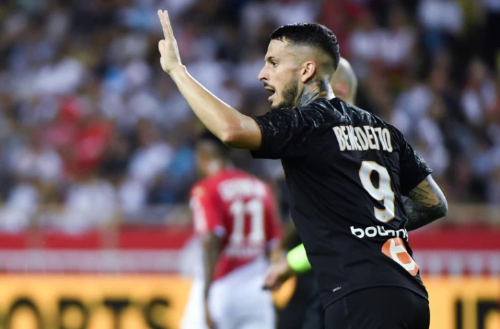 L'attaquant de Marseille Dario Benedetto auteur d'un doublé lors de la victoire à Monaco 4-3 lors de la 5e journée de L1 le 15 septembre 2019
