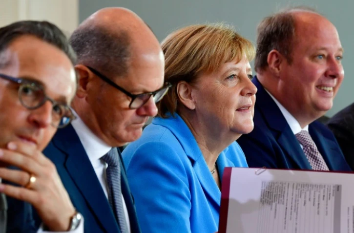 La chancelière allemande Angela Merkel avant le début de la réunion hebdomadaire du gouvernement, à Berlin le 5 septembre 2018