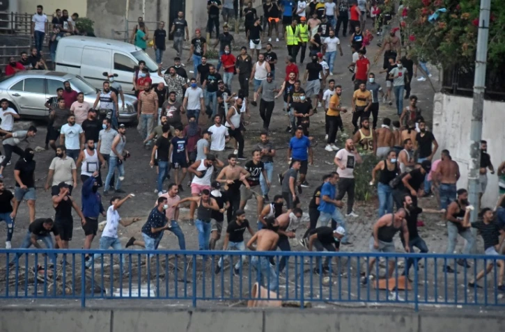 Manifestation à Beyrouth le 15 juillet 2021 en soutien au Premier ministre désigné Saad Hariri