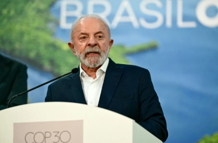Le président brésilien Luiz Inacio Lula da Silva s'exprime lors de la COP30, le 19 novembre 2025 à Belem (Brésil)