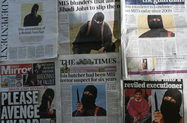 La "Une" des quotidiens britanniques en date du 27 février 2015 montrant "Jihadi John"
