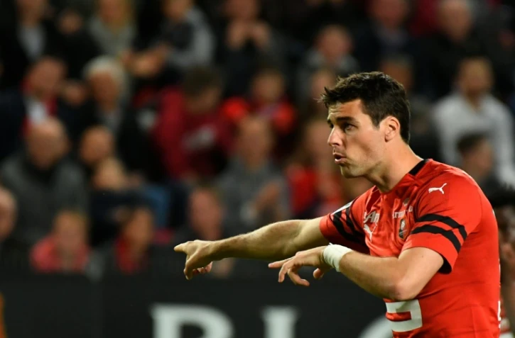 Le milieu Yoann Gourcuff sous le maillot de Rennes contre Montpellier en Ligue 1, le 19 mai 2018 à Rennes