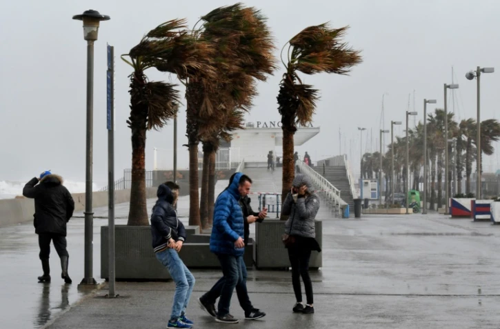 La tempête "Gloria" balaie l'est de l'Espagne à Valencia, le 20 janvier 2020