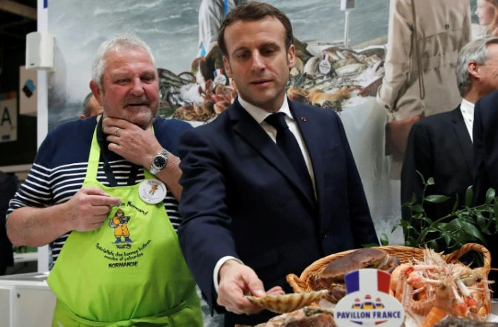 Emmanuel Macron au salon de l'agriculture à Paris le 22 février 2020