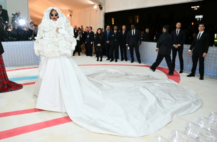 La superstar de la pop Rihanna au gala du Met à New York le 1er mai 2023.