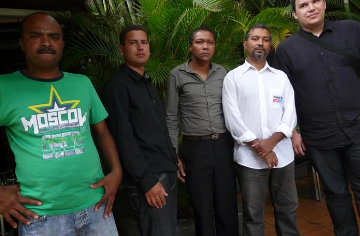 Mardi 8 février 2011: Conférence de presse du Collectif des radios 974 (photo: Mounice Najafaly)