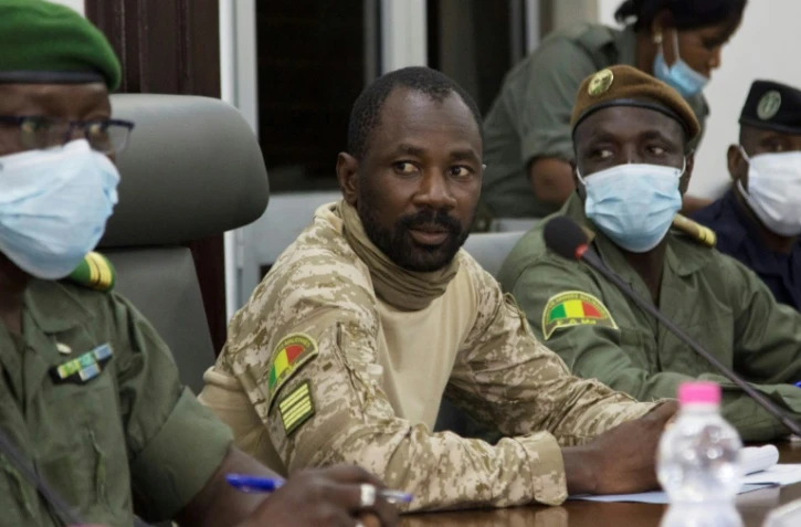 Le chef de la junte malienne, le colonel Assimi Goïta, à Bamako le 22 août 2020