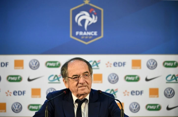 Le président de la Fédération française de football, Noël Le Graët, en conférence de presse à Istra, en Russie, le 14 juin 2018