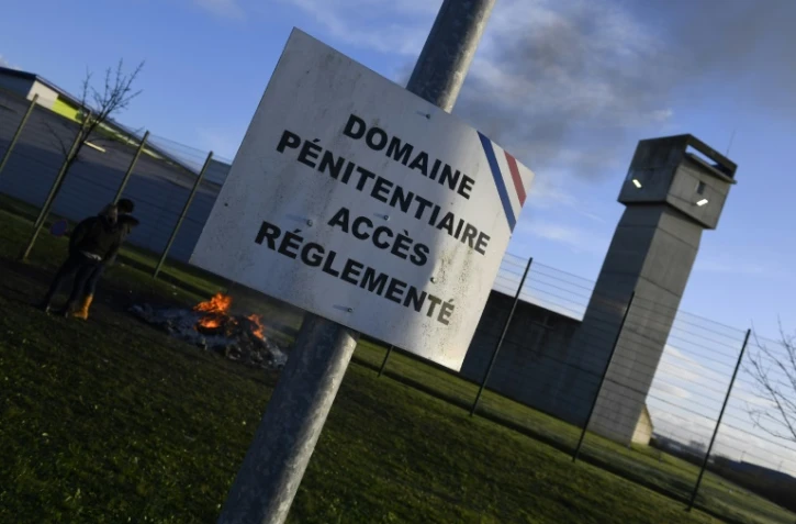 L'extérieur de la prison de Vézin-le-Coquet, dans la banlieue de Rennes, le 26 janvier 2018
