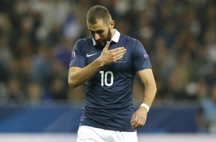 L'attaquant de l'équipe de France Karim Benzema, lors d'un match amical contre l'Arménie, le 8 octobre 2015 à Nice