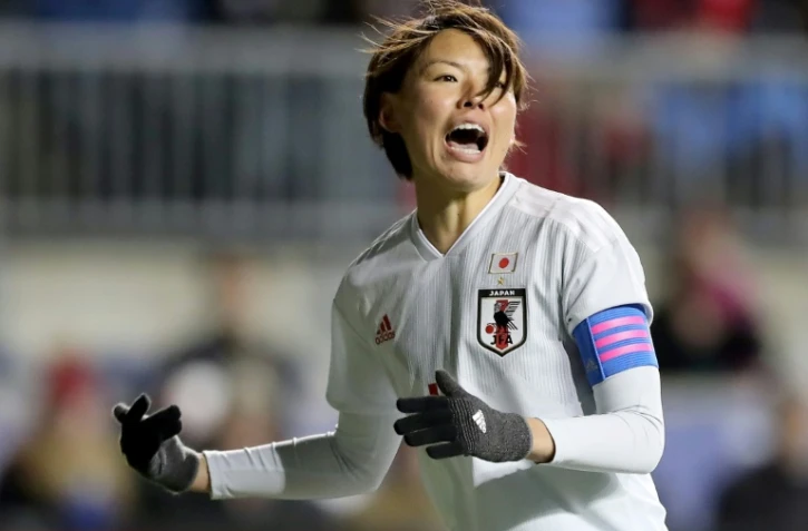 Le Japon peut compter sur sa capitaine Saki Kumagai, ici face aux Etats-Unis dans la SheBelieves Cup, le 27 février 2019 à Chester, en Pennsylvanie