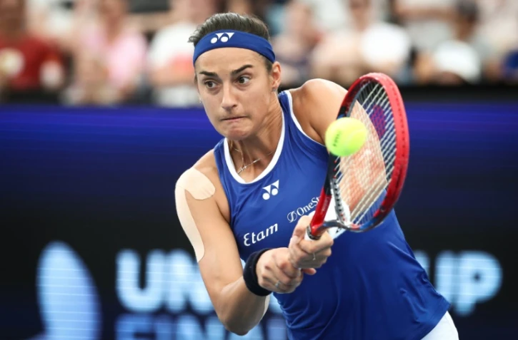 La Française Caroline Garcia face à la Polanaise Iga Swiatek, lors de l'United Cup, le 6 janvier 2024 à Sydney