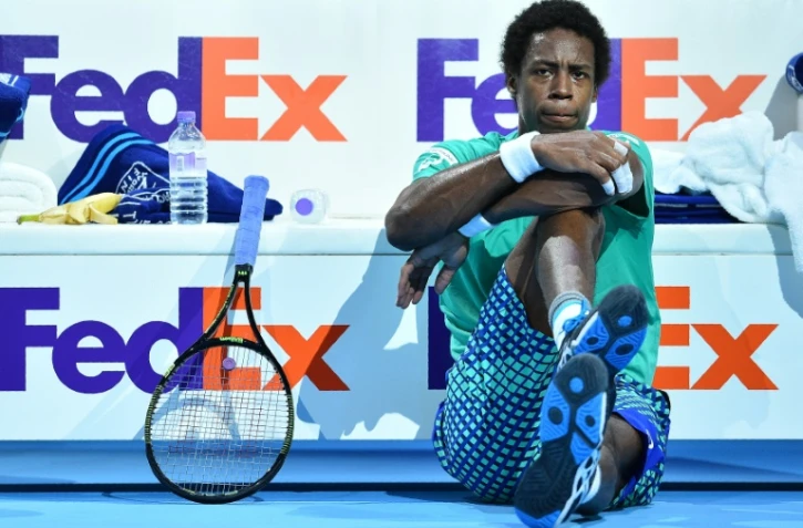 Gaël Monfils, lors de son 2e match au Masters de Londres, face à l'Autrichien Dominic Thiem, le 15 novembre 2016