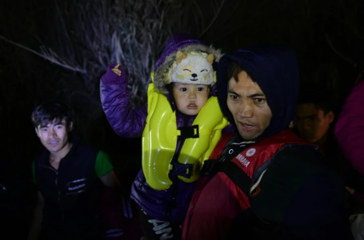 Des réfugiés arrivent le 20 novembre sur l'île de Lesbos, en Grèce