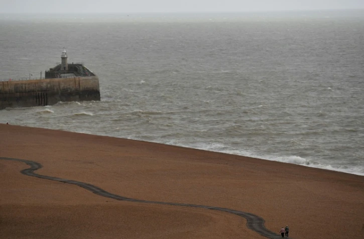 Une plage à Folkestone (Angleterre) le 29 janvier 2018