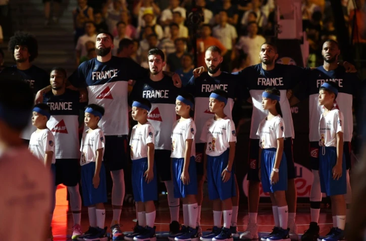 L'équipe de France de basket avant son quart de finale du Mondial face aux Etats-Unis, le 11 septembre 2019 à Dongguan
