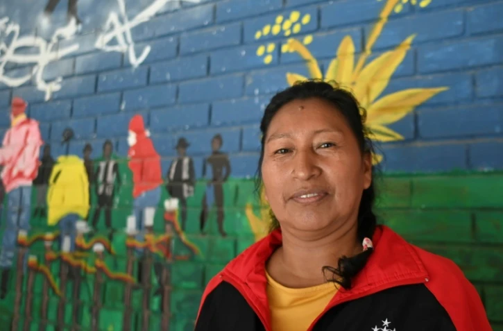 La militante écologiste Célia Umenza le 7 septembre 2021 à Tacueyo, dans le département de Cauca au sud-ouest de la Colombie