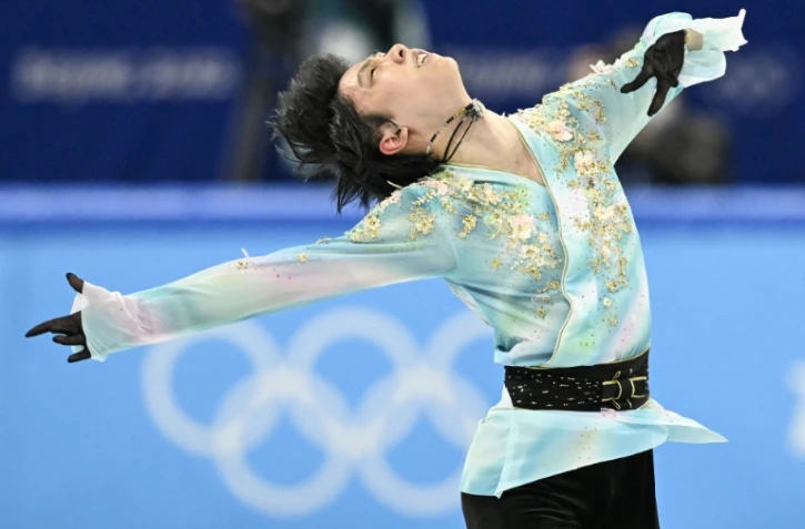 La légende du patinage artistique Yuzuru Hanyu lors des Jeux olympiques de Pékin, le 10 février 2022.