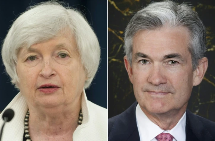 Montage photos réalisé le 31 octobre 2017 de la présidente de la Fed, Janet Yellen, et de son possible successeur, Jerôme Powell