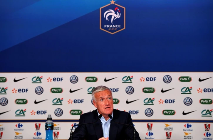 Le sélectionneur des Bleus Didier Deschamps à Clairefontaine, le 16 mars 2017, lors de l'annonce de son groupe face au Luxembourg et à l'Espagne
